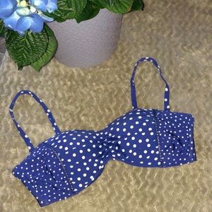 Navy Blue Polka Dot 👙Top